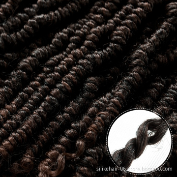 Afro twist braid for hair extension Fluffy Spring Twist Hair Extensions Black Burgundy Ombre Crochet Braids synthetic hair